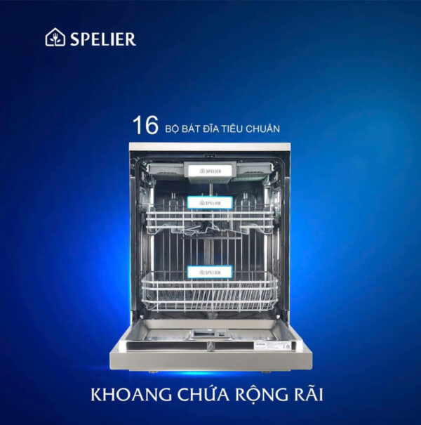 Máy rửa bát Spelier SP 16DWKT/S 16 may rua bat spelier sp 16dwkt s 10