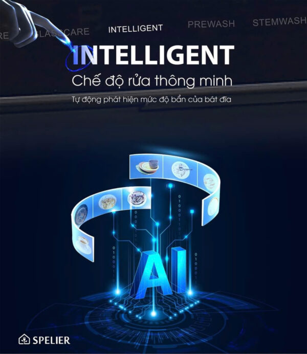 Máy rửa bát Spelier SP 16DWKT/S 20 may rua bat spelier sp 16dwkt s 7